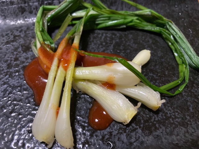 エシャレット辛みソースかけ